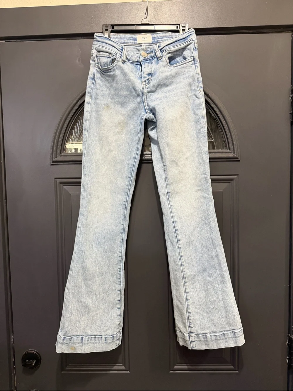 Light Wash Flared Jeans - BKE